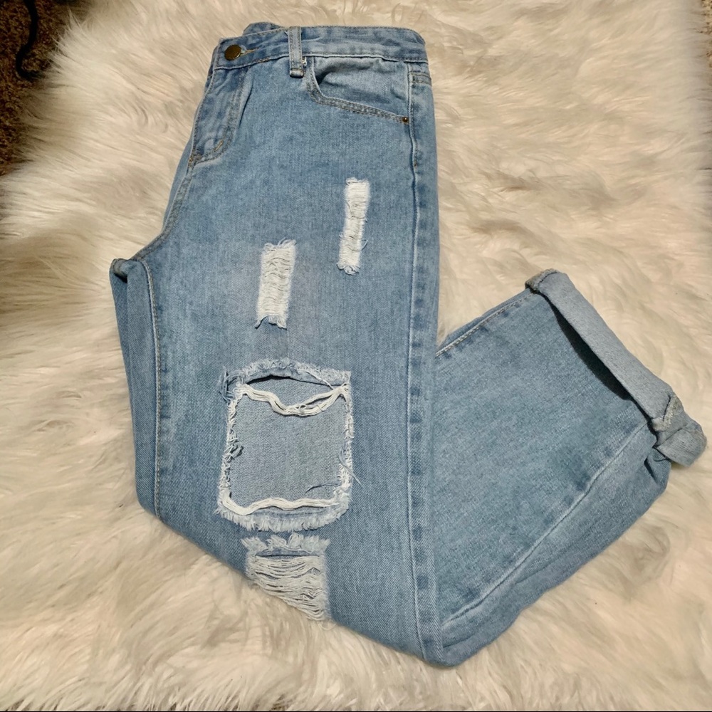 Highrise Distressed Jeans